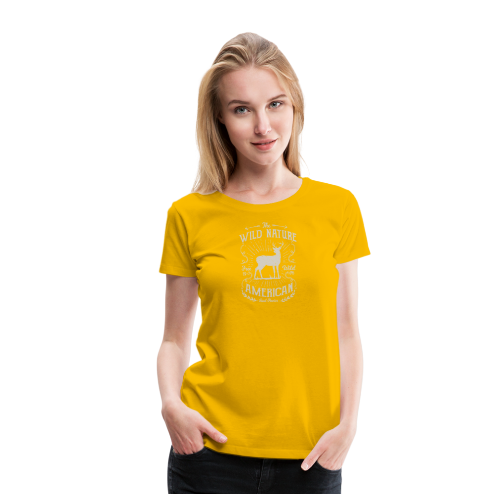 Jagdwelt T-Shirt für Sie (Premium) - Wild nature - Sonnengelb