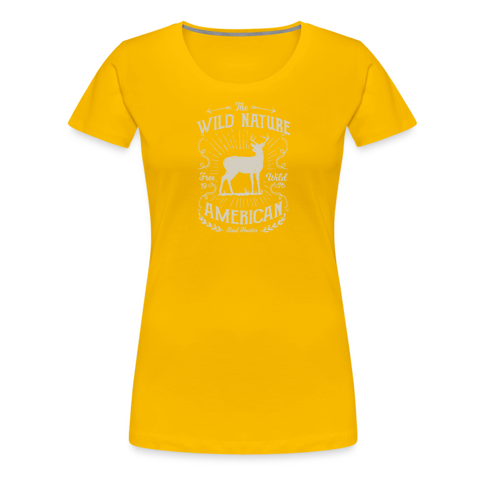 Jagdwelt T-Shirt für Sie (Premium) - Wild nature - Sonnengelb