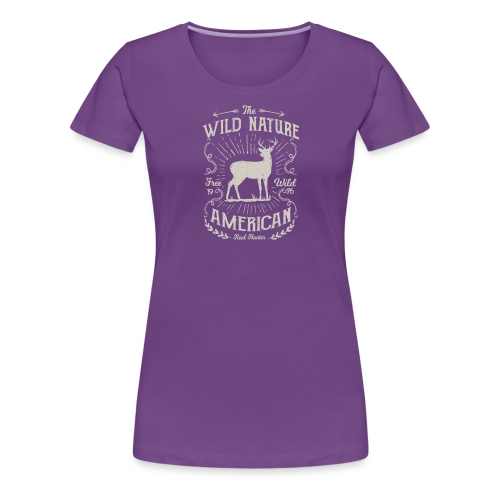 Jagdwelt T-Shirt für Sie (Premium) - Wild nature - Lila