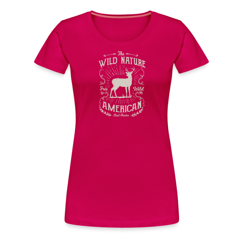 Jagdwelt T-Shirt für Sie (Premium) - Wild nature - dunkles Pink