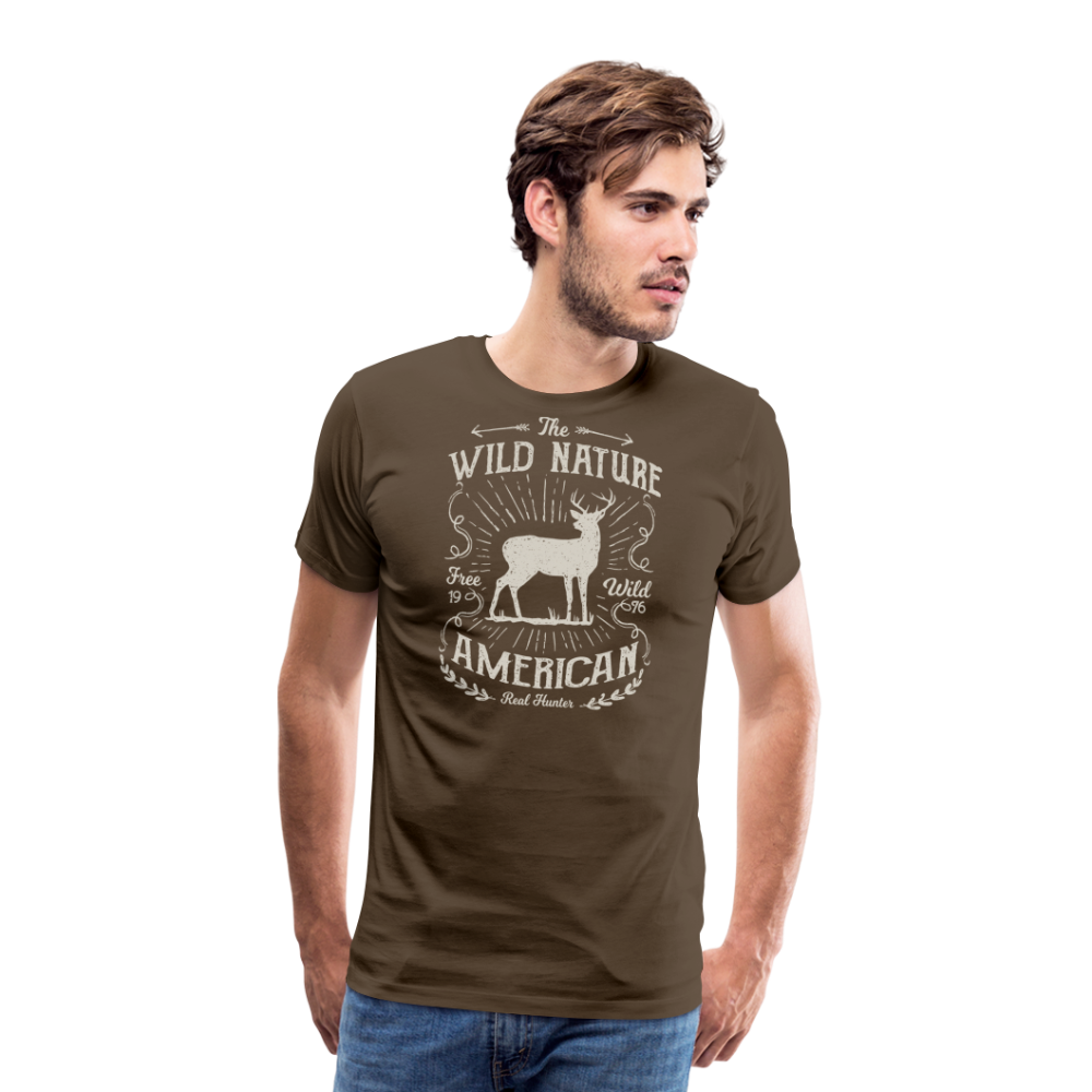 Jagdwelt T-Shirt (Premium) - Wild nature - Edelbraun
