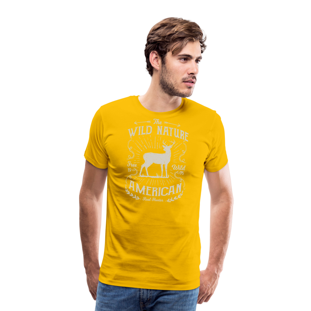 Jagdwelt T-Shirt (Premium) - Wild nature - Sonnengelb