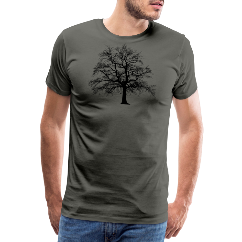 Jagdwelt T-Shirt (Premium) - Baum - Asphalt