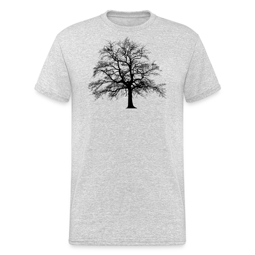 Jagdwelt T-Shirt (Gildan) - Baum - Grau meliert