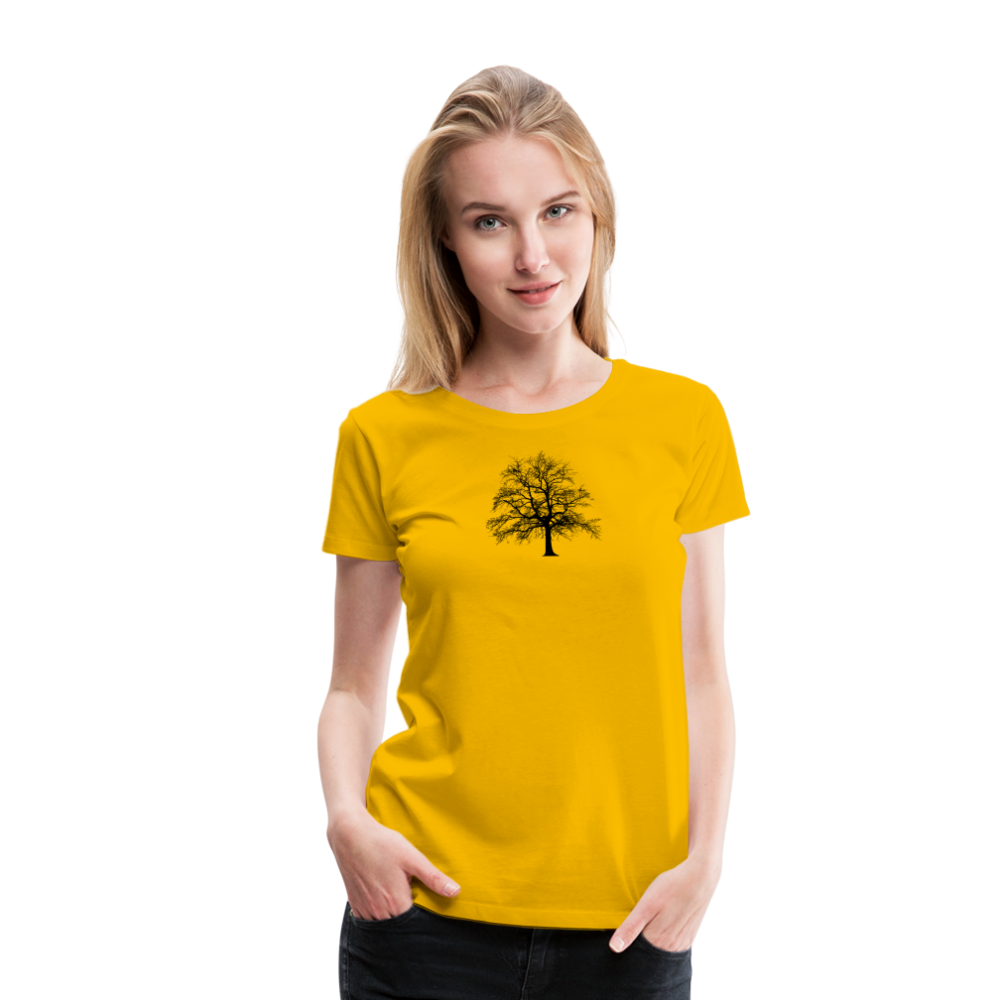 Jagdwelt T-Shirt für Sie (Premium) - Baum - Sonnengelb