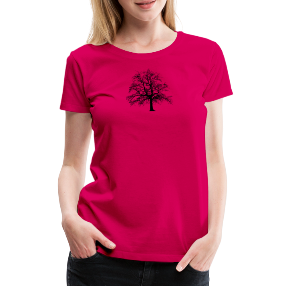 Jagdwelt T-Shirt für Sie (Premium) - Baum - dunkles Pink