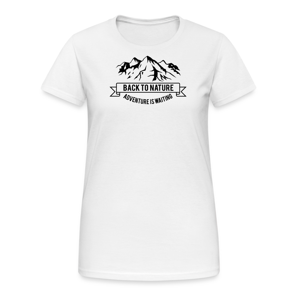 Jagdwelt T-Shirt für Sie (Gildan) - Back to Nature - weiß