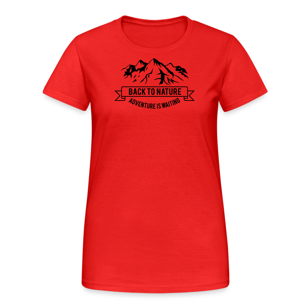 Jagdwelt T-Shirt für Sie (Gildan) - Back to Nature - Rot