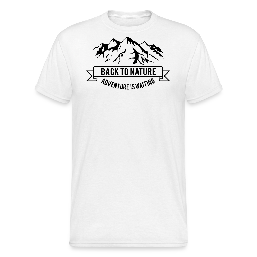 Jagdwelt T-Shirt (Gildan) - Back to Nature - weiß