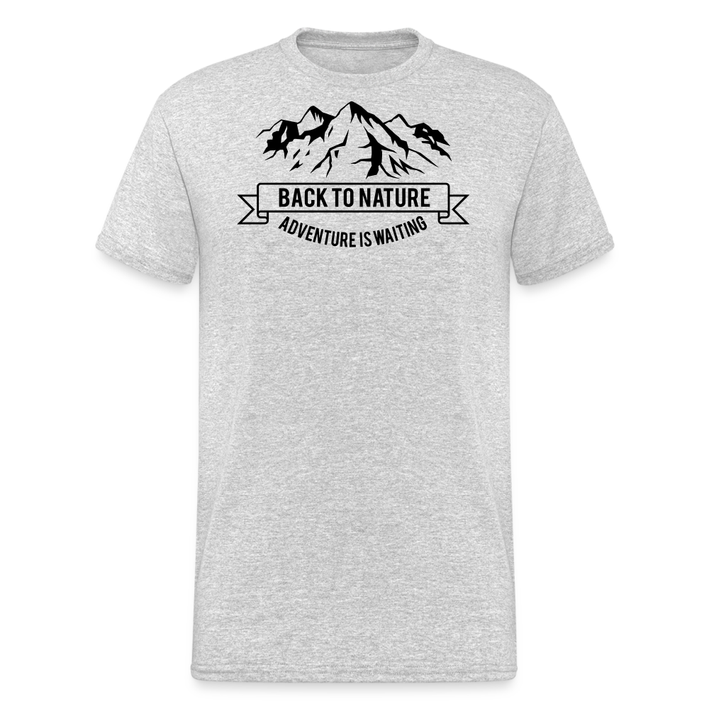 Jagdwelt T-Shirt (Gildan) - Back to Nature - Grau meliert