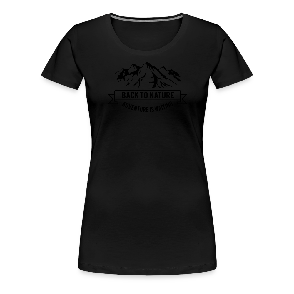 Jagdwelt T-Shirt für Sie (Premium) - Back to Nature - Schwarz