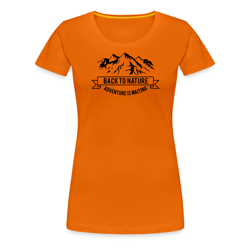 Jagdwelt T-Shirt für Sie (Premium) - Back to Nature - Orange