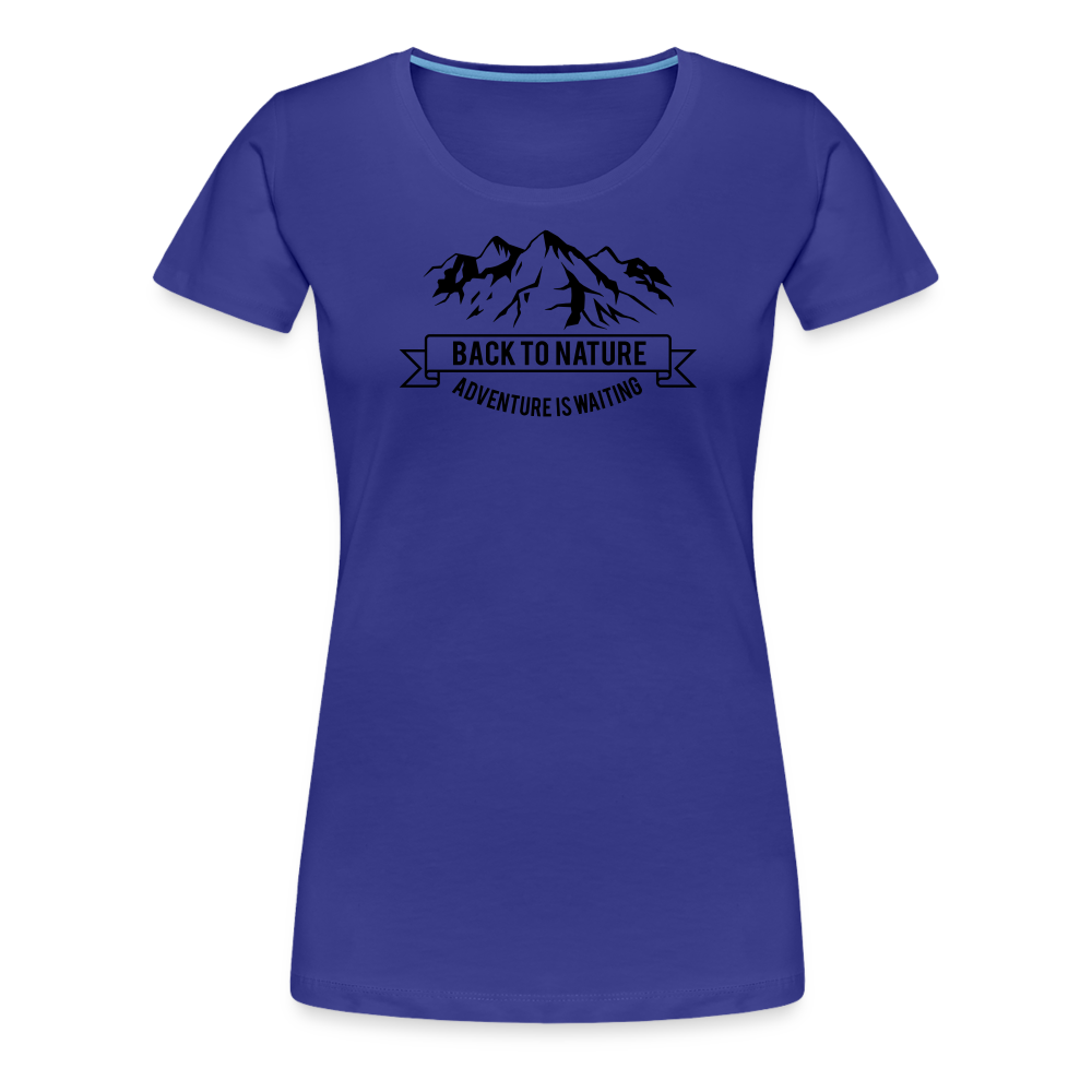 Jagdwelt T-Shirt für Sie (Premium) - Back to Nature - Königsblau