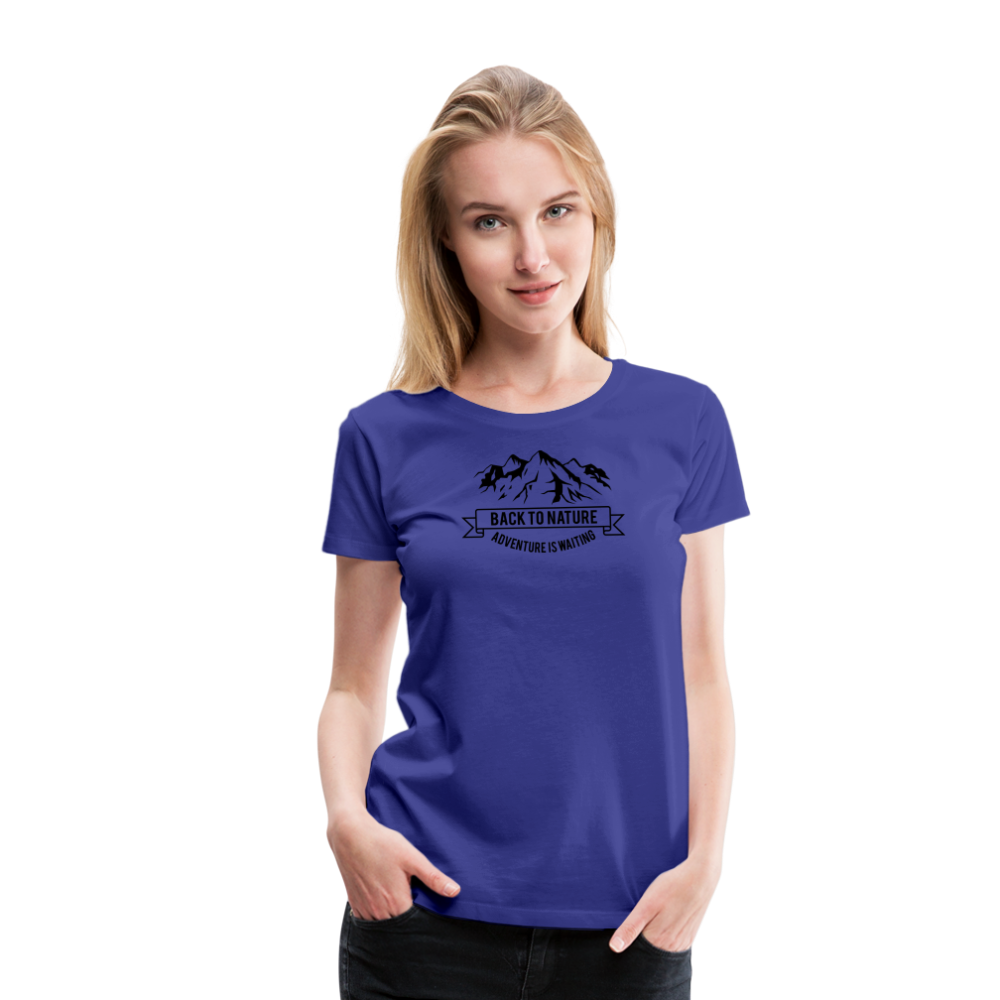 Jagdwelt T-Shirt für Sie (Premium) - Back to Nature - Königsblau