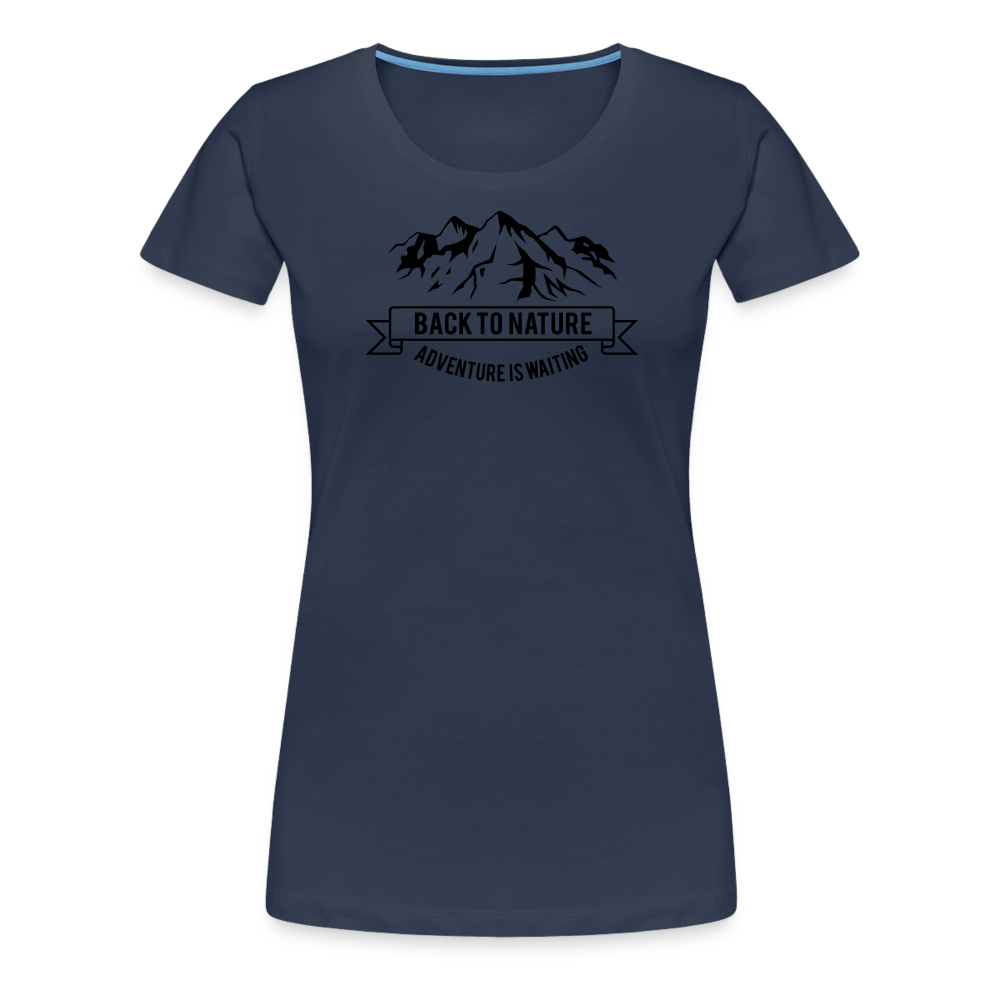 Jagdwelt T-Shirt für Sie (Premium) - Back to Nature - Navy