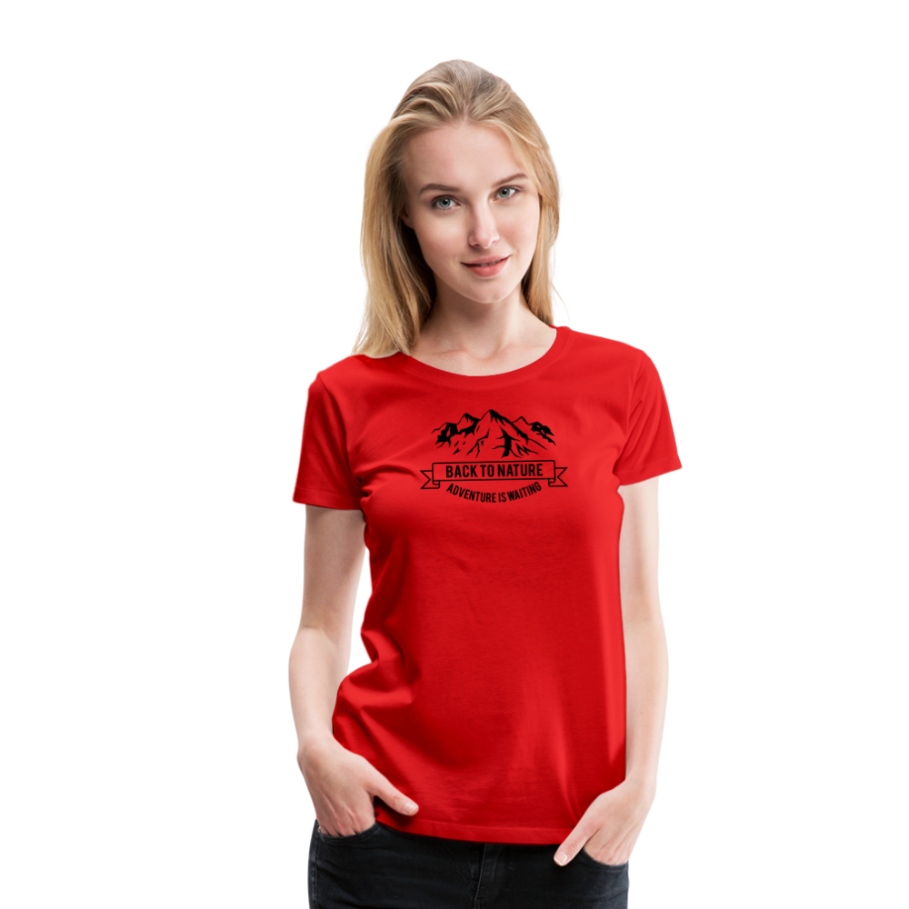 Jagdwelt T-Shirt für Sie (Premium) - Back to Nature - Rot