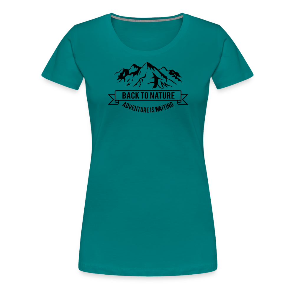 Jagdwelt T-Shirt für Sie (Premium) - Back to Nature - Divablau