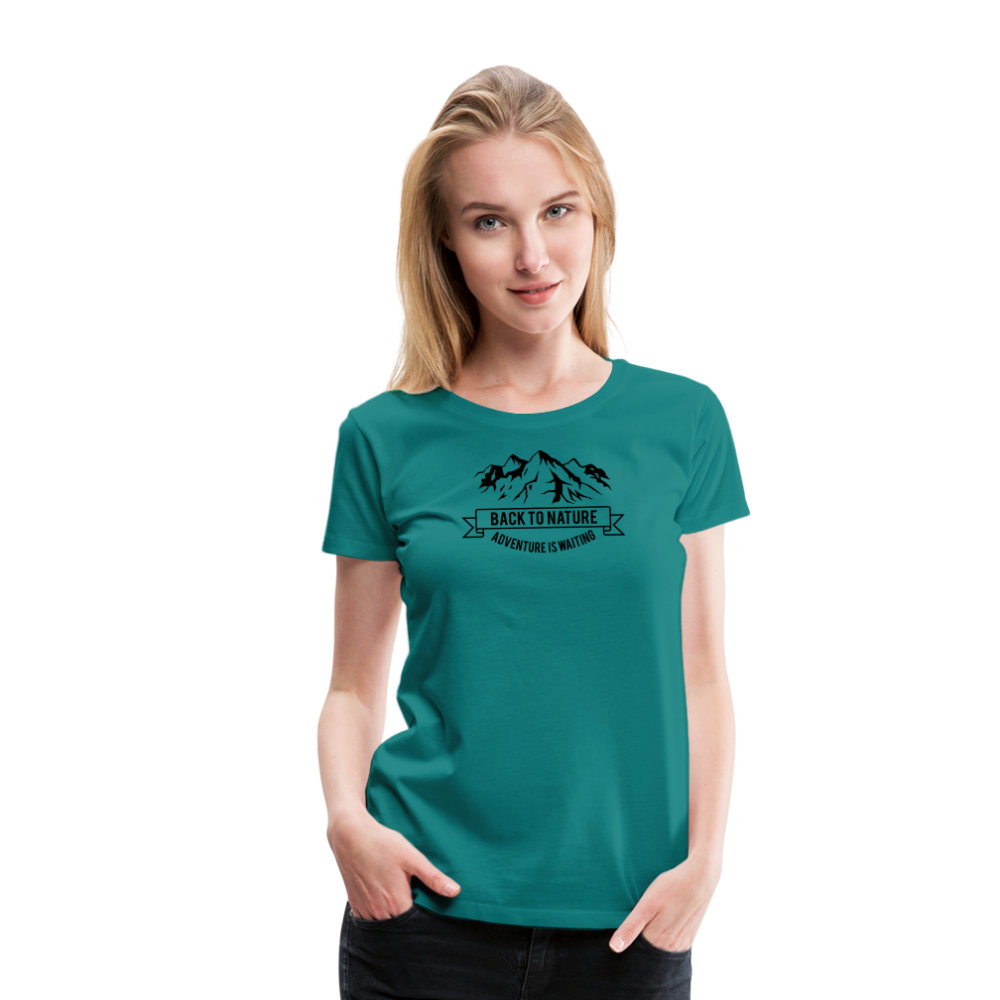 Jagdwelt T-Shirt für Sie (Premium) - Back to Nature - Divablau