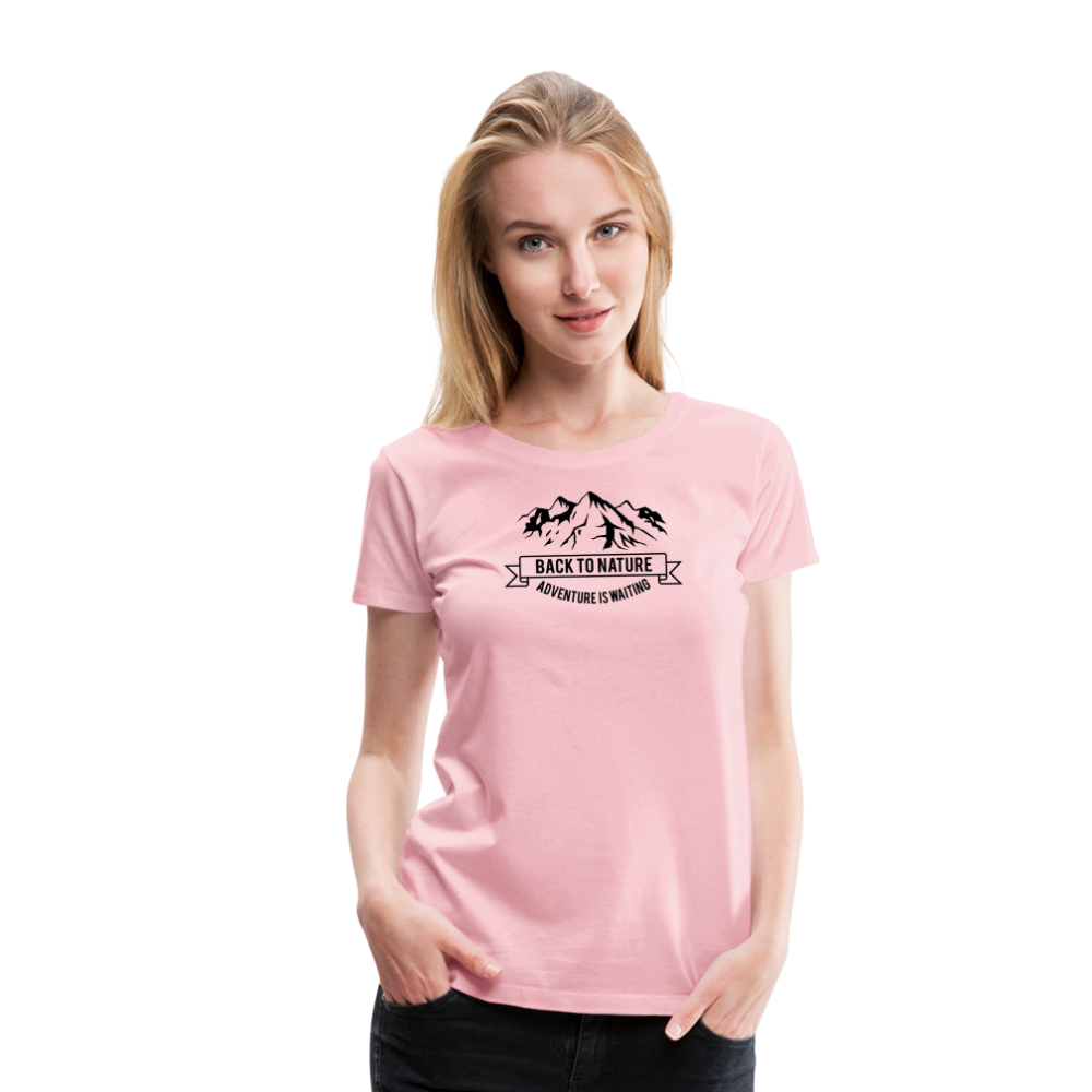 Jagdwelt T-Shirt für Sie (Premium) - Back to Nature - Hellrosa