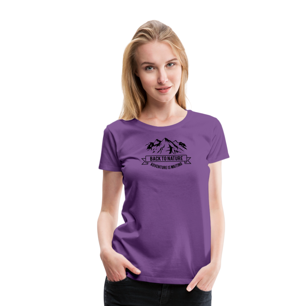 Jagdwelt T-Shirt für Sie (Premium) - Back to Nature - Lila