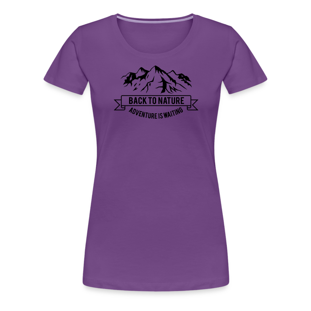 Jagdwelt T-Shirt für Sie (Premium) - Back to Nature - Lila