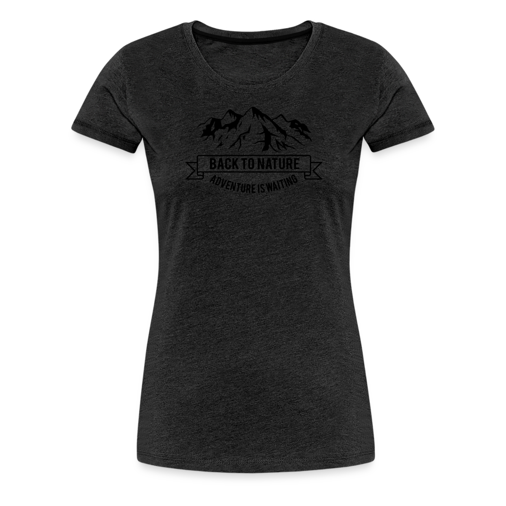 Jagdwelt T-Shirt für Sie (Premium) - Back to Nature - Anthrazit
