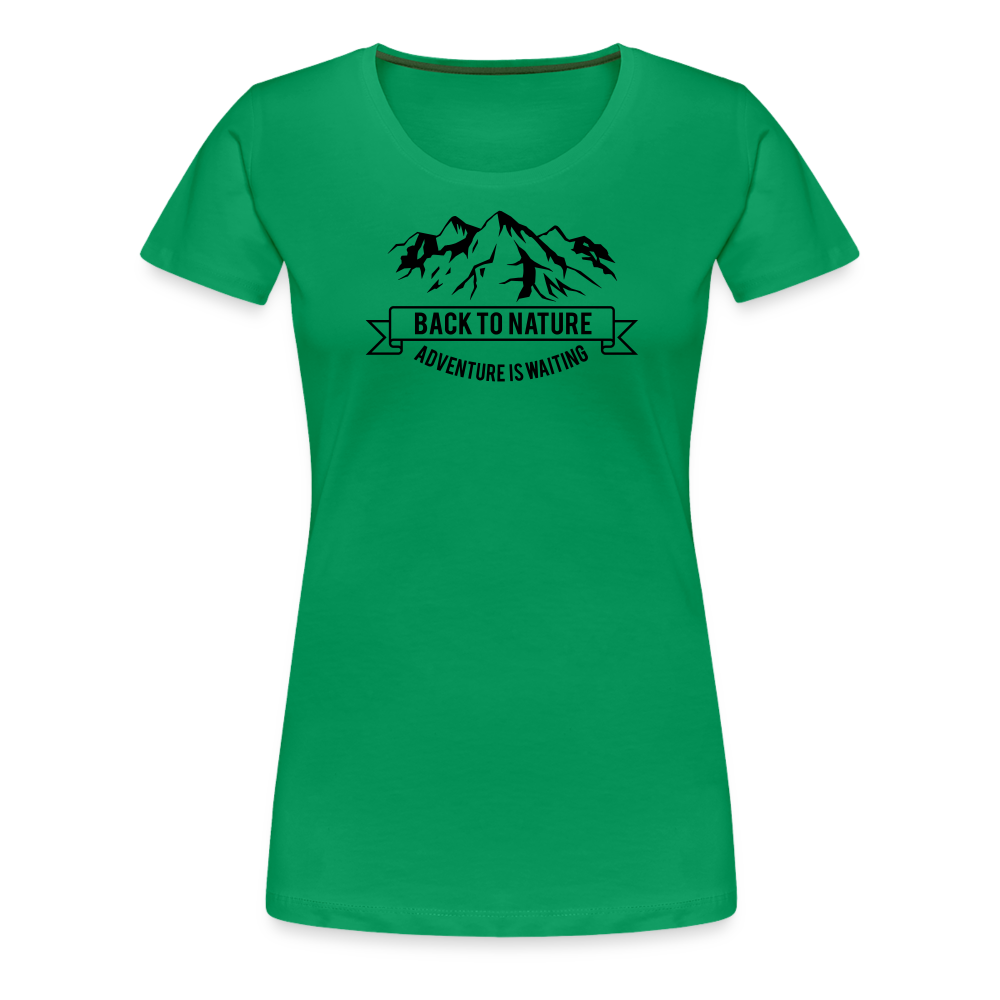 Jagdwelt T-Shirt für Sie (Premium) - Back to Nature - Kelly Green