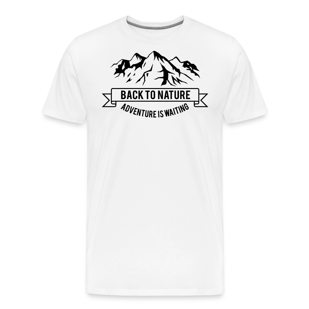 Jagdwelt T-Shirt (Premium) - Back to Nature - weiß