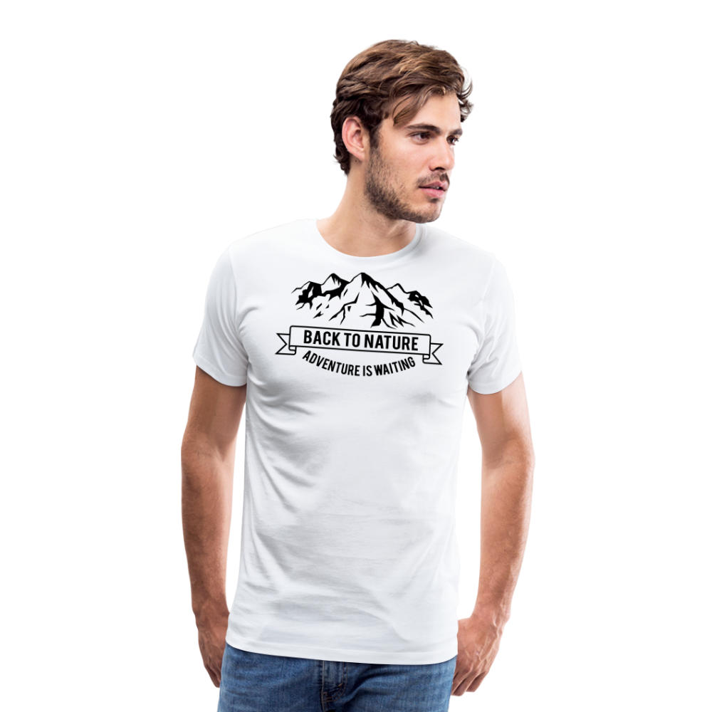 Jagdwelt T-Shirt (Premium) - Back to Nature - weiß