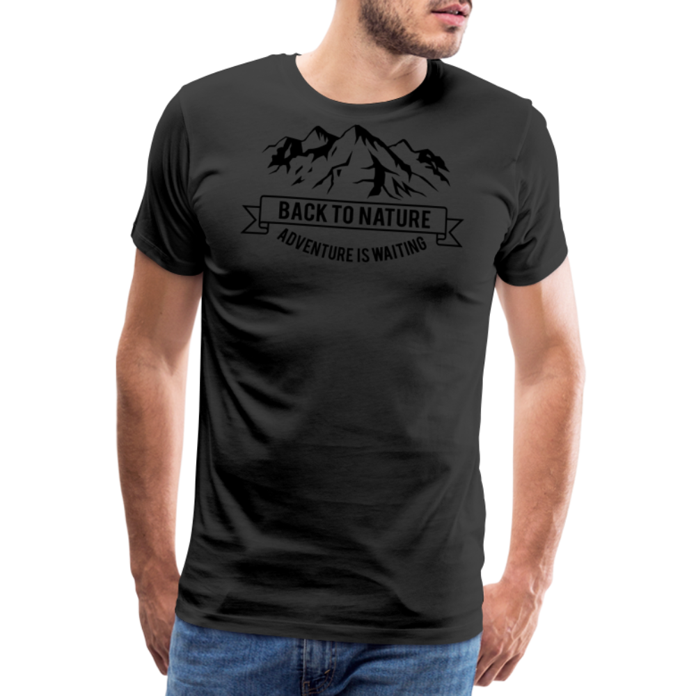 Jagdwelt T-Shirt (Premium) - Back to Nature - Schwarz