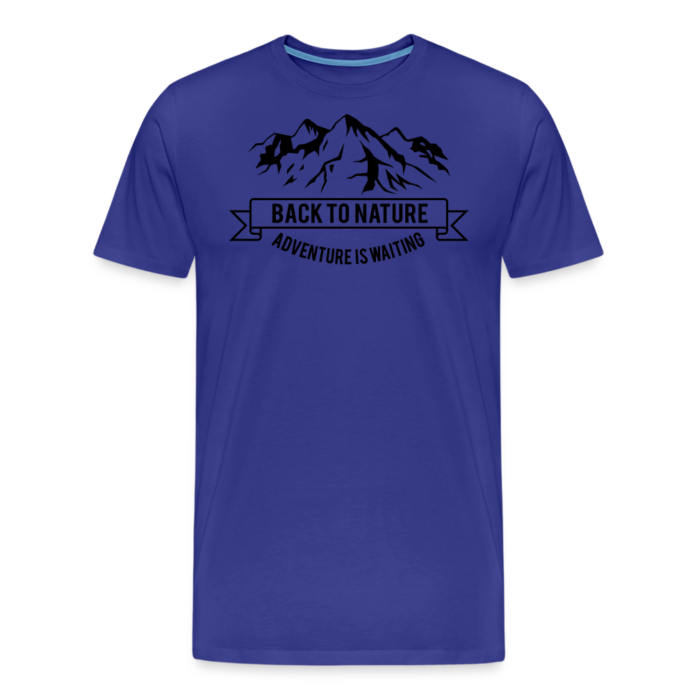 Jagdwelt T-Shirt (Premium) - Back to Nature - Königsblau