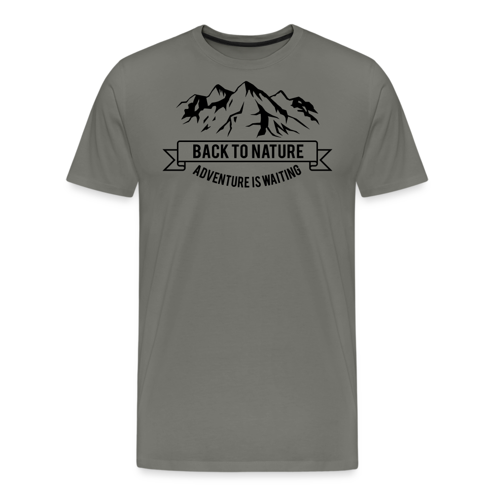Jagdwelt T-Shirt (Premium) - Back to Nature - Asphalt