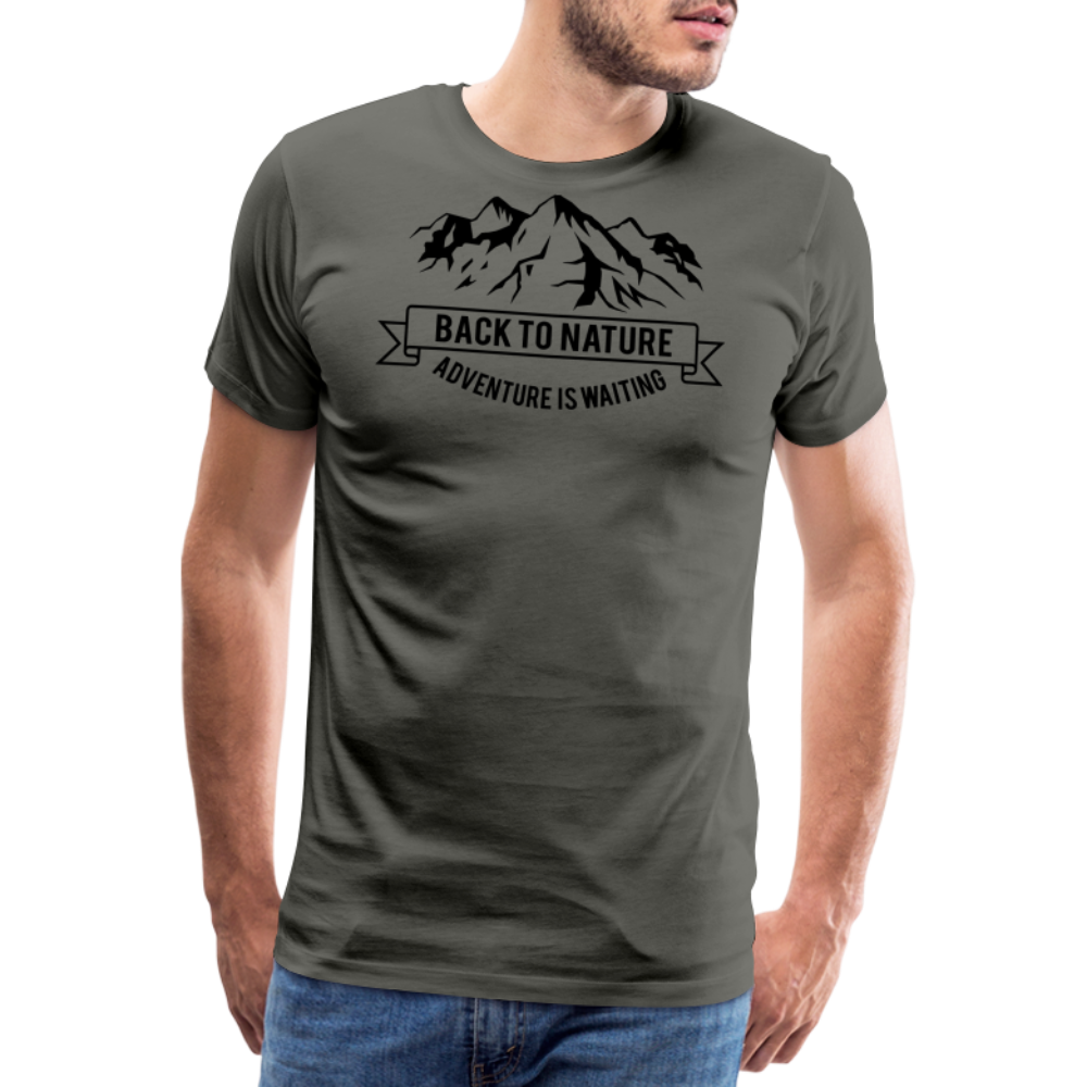 Jagdwelt T-Shirt (Premium) - Back to Nature - Asphalt