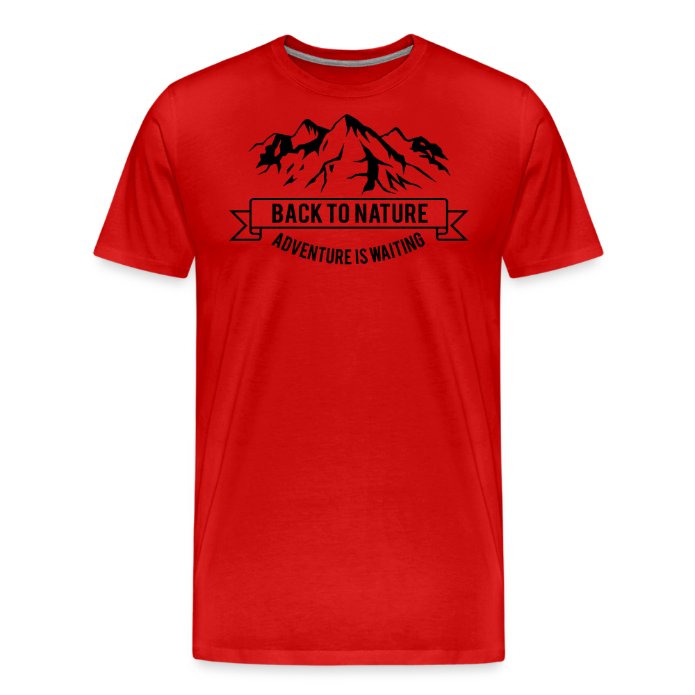 Jagdwelt T-Shirt (Premium) - Back to Nature - Rot