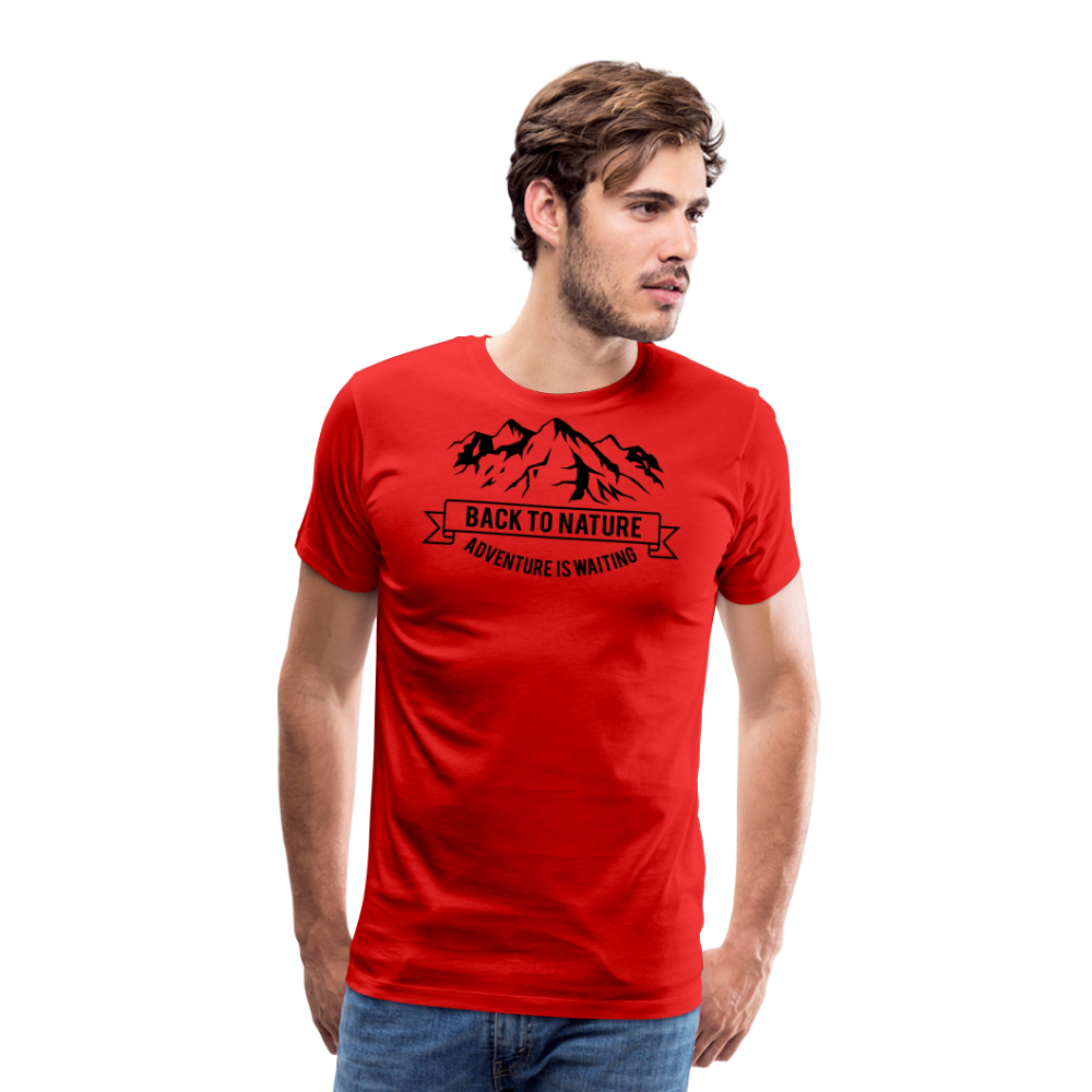 Jagdwelt T-Shirt (Premium) - Back to Nature - Rot