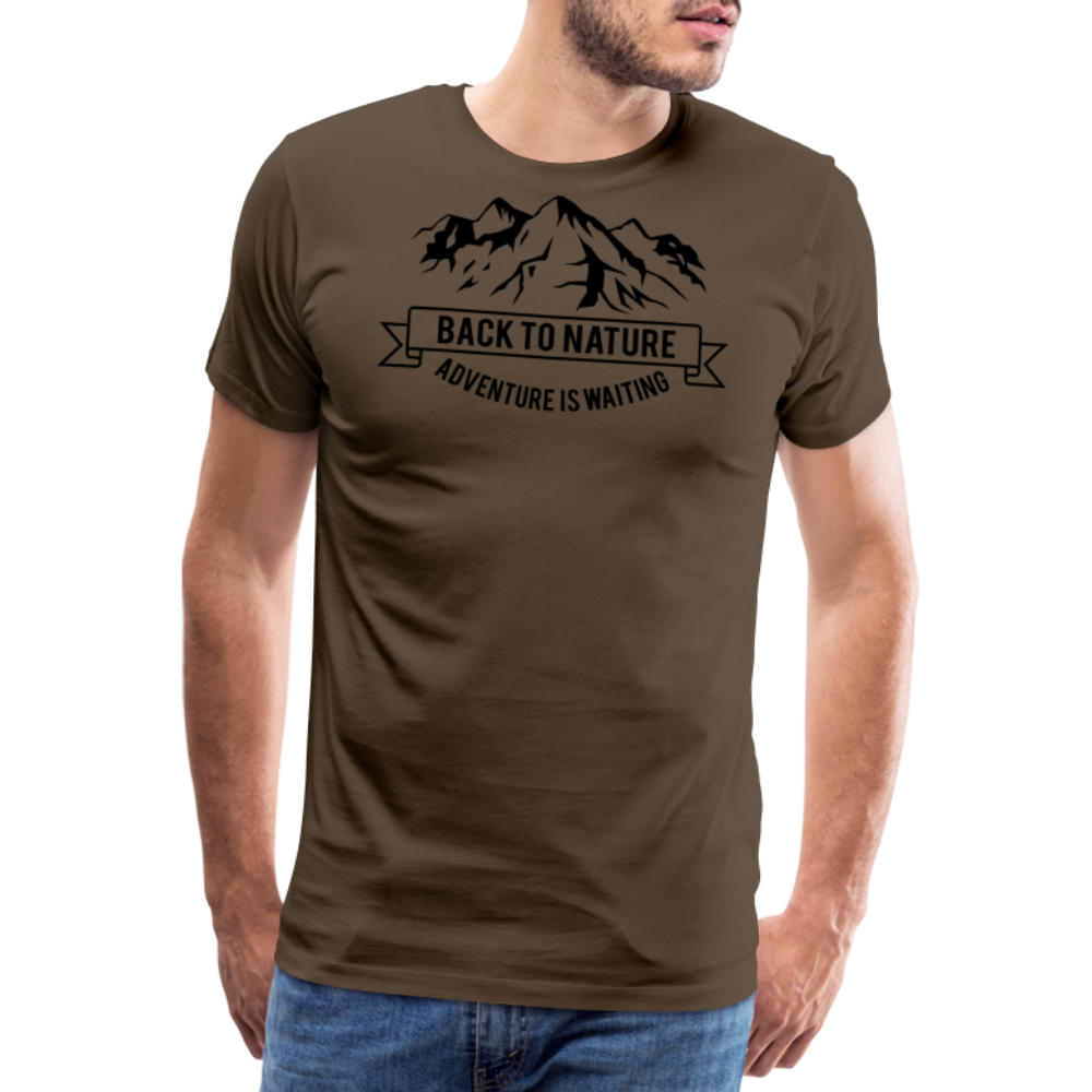 Jagdwelt T-Shirt (Premium) - Back to Nature - Edelbraun