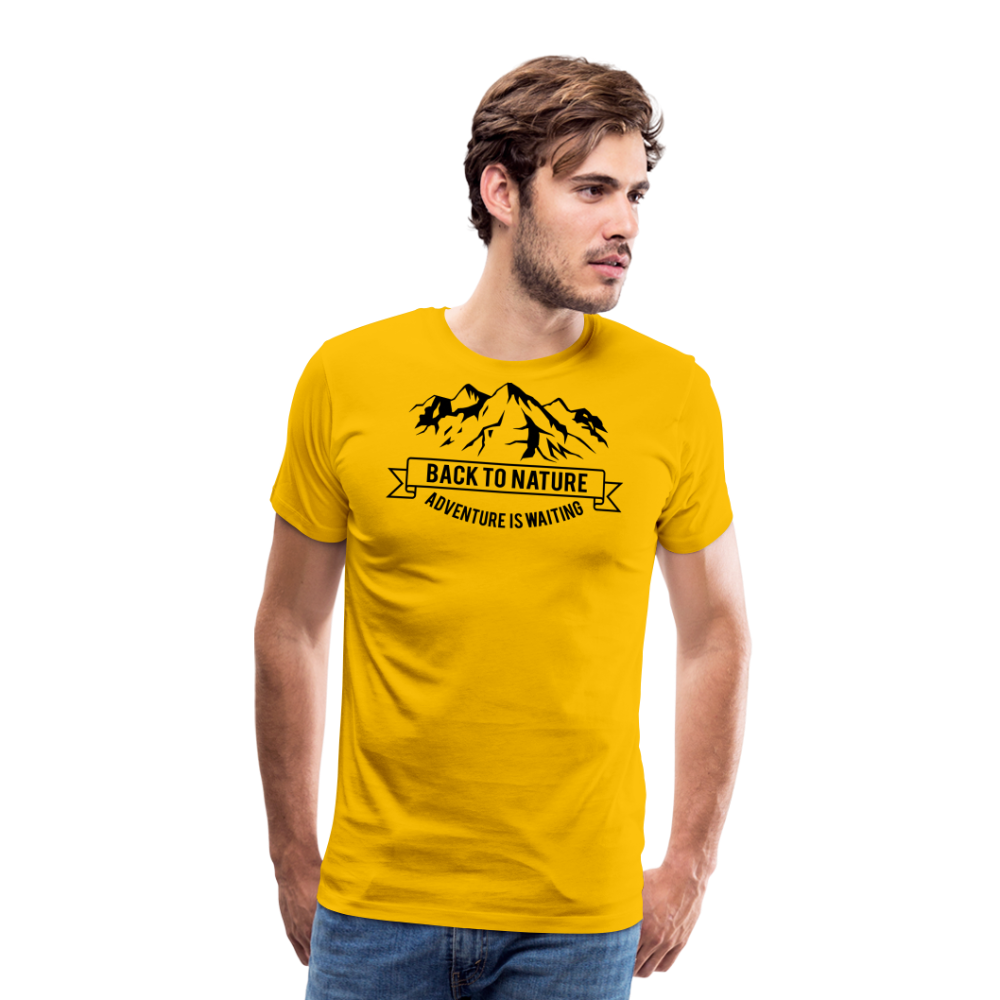 Jagdwelt T-Shirt (Premium) - Back to Nature - Sonnengelb