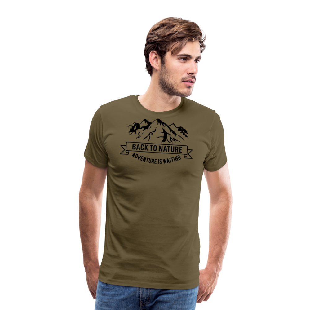 Jagdwelt T-Shirt (Premium) - Back to Nature - Khaki