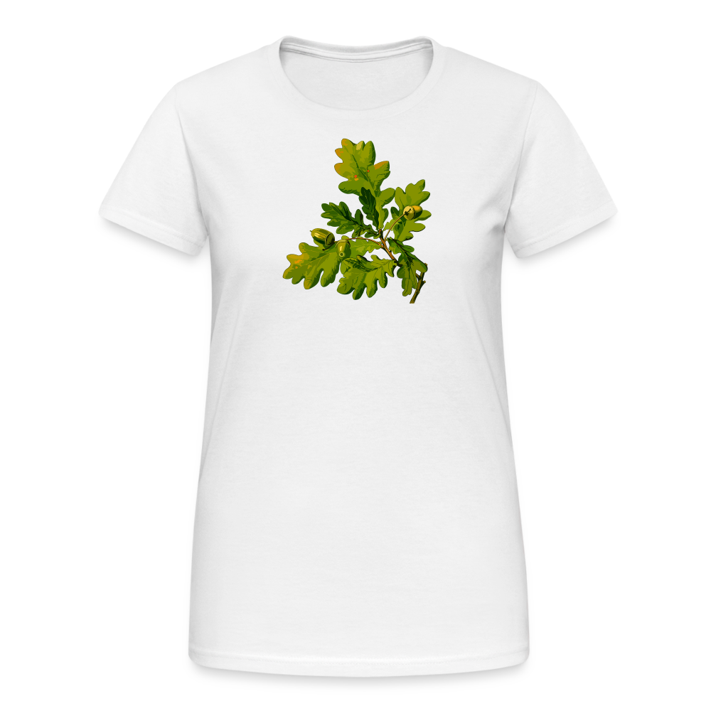 Jagdwelt T-Shirt für Sie (Gildan) - Eiche - weiß