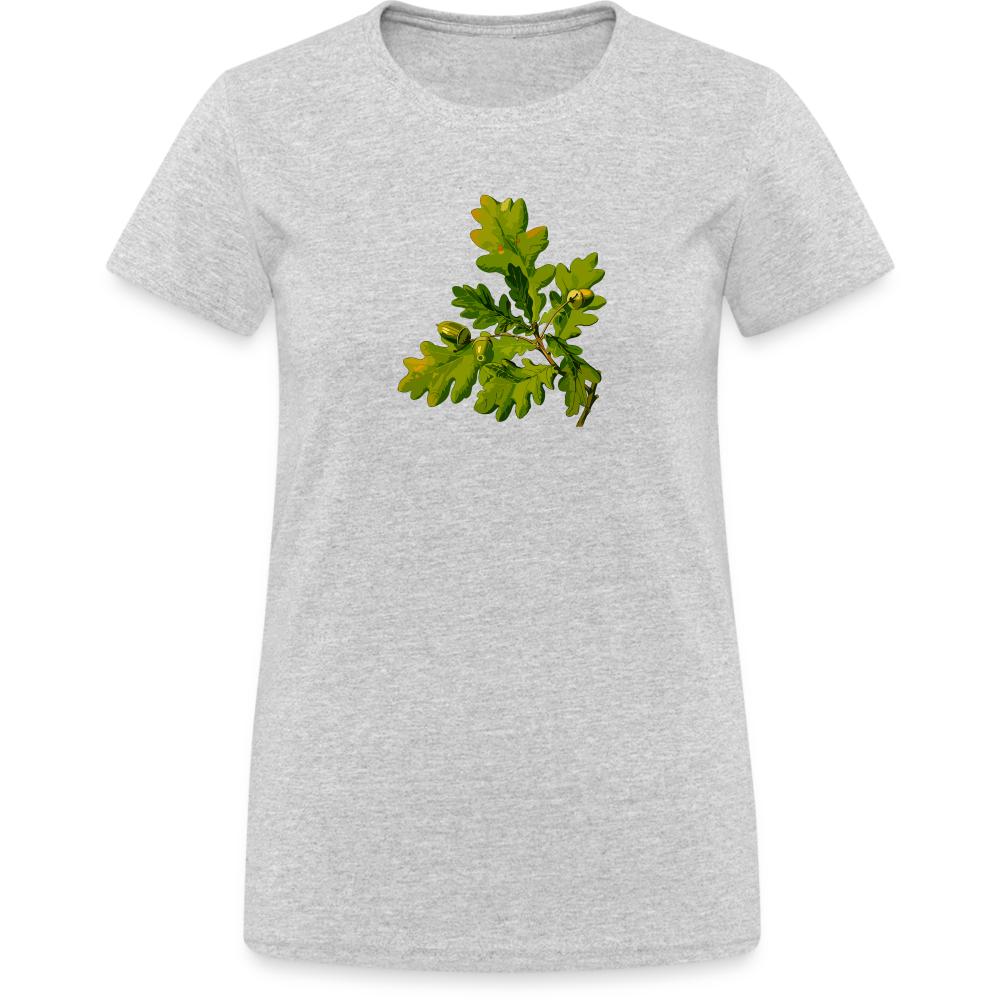 Jagdwelt T-Shirt für Sie (Gildan) - Eiche - Grau meliert