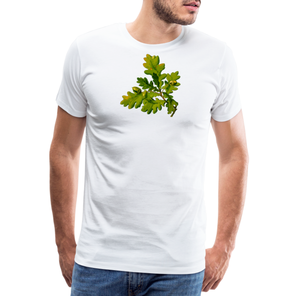 Jagdwelt T-Shirt (Premium) - Eiche - weiß