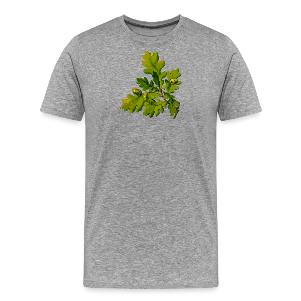 Jagdwelt T-Shirt (Premium) - Eiche - Grau meliert