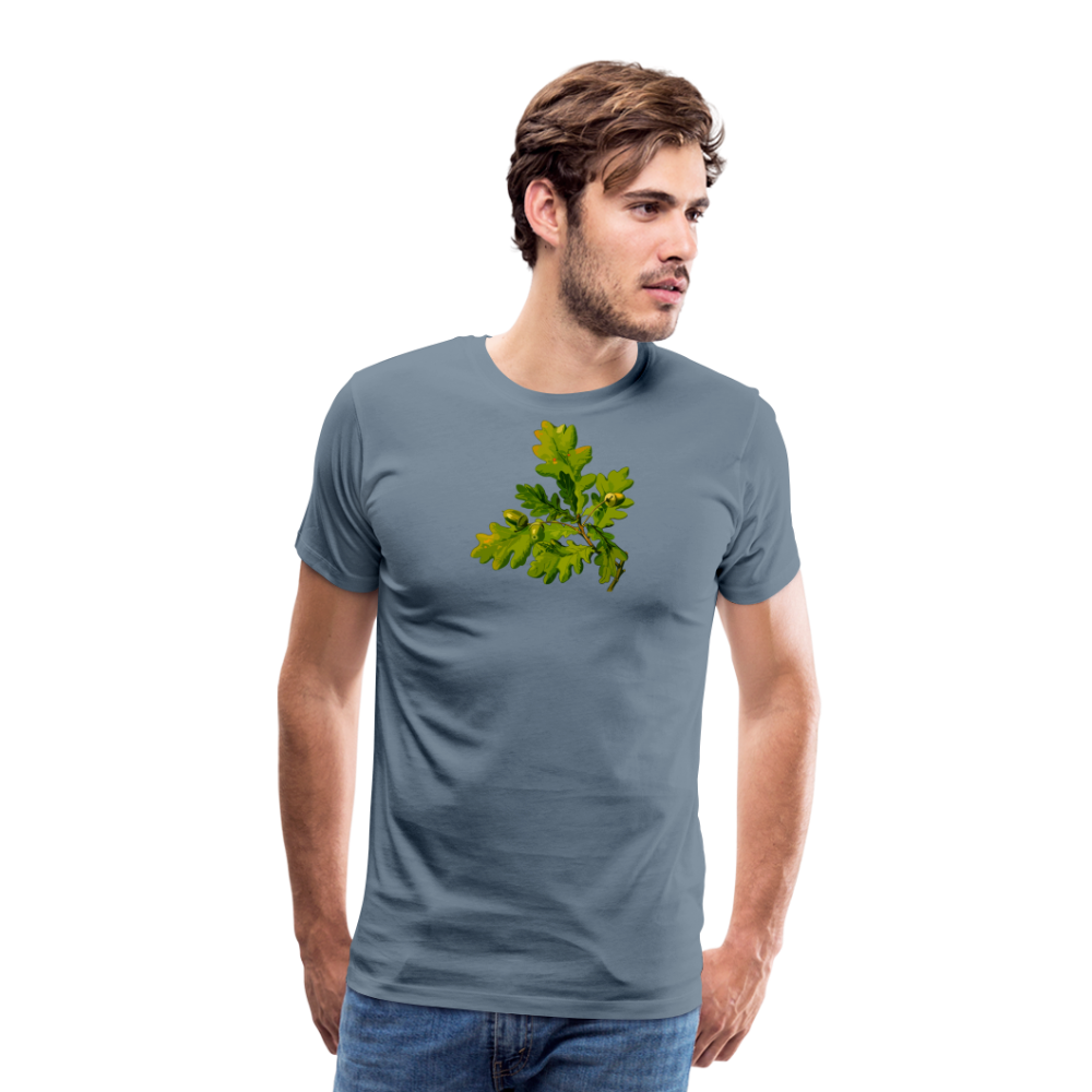 Jagdwelt T-Shirt (Premium) - Eiche - Blaugrau
