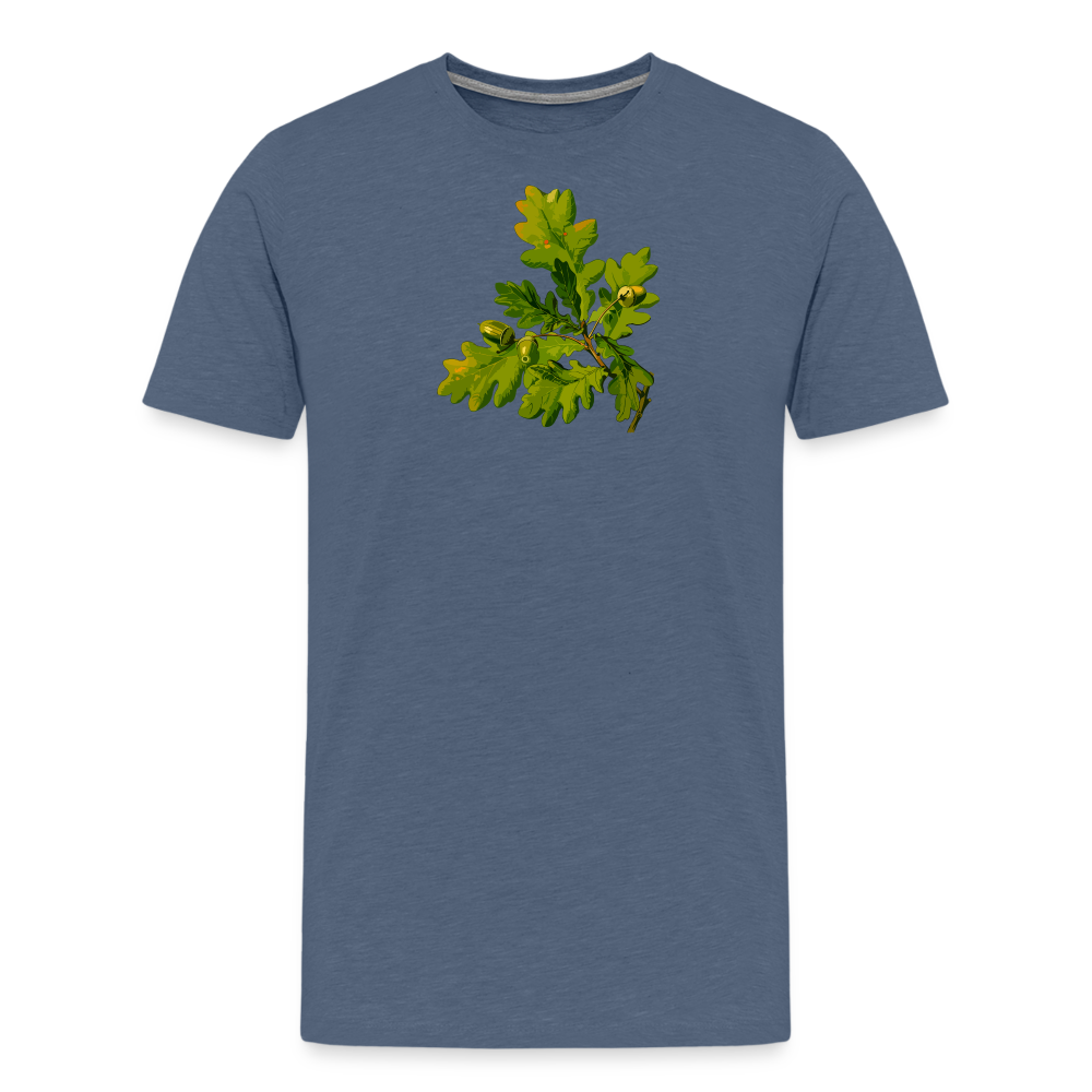 Jagdwelt T-Shirt (Premium) - Eiche - Blau meliert
