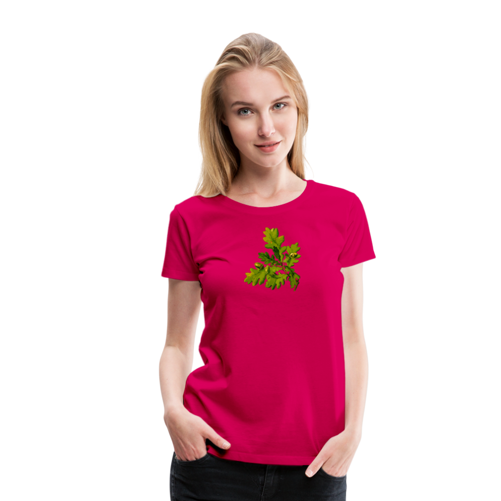 Jagdwelt T-Shirt (Premium) - Eiche - dunkles Pink