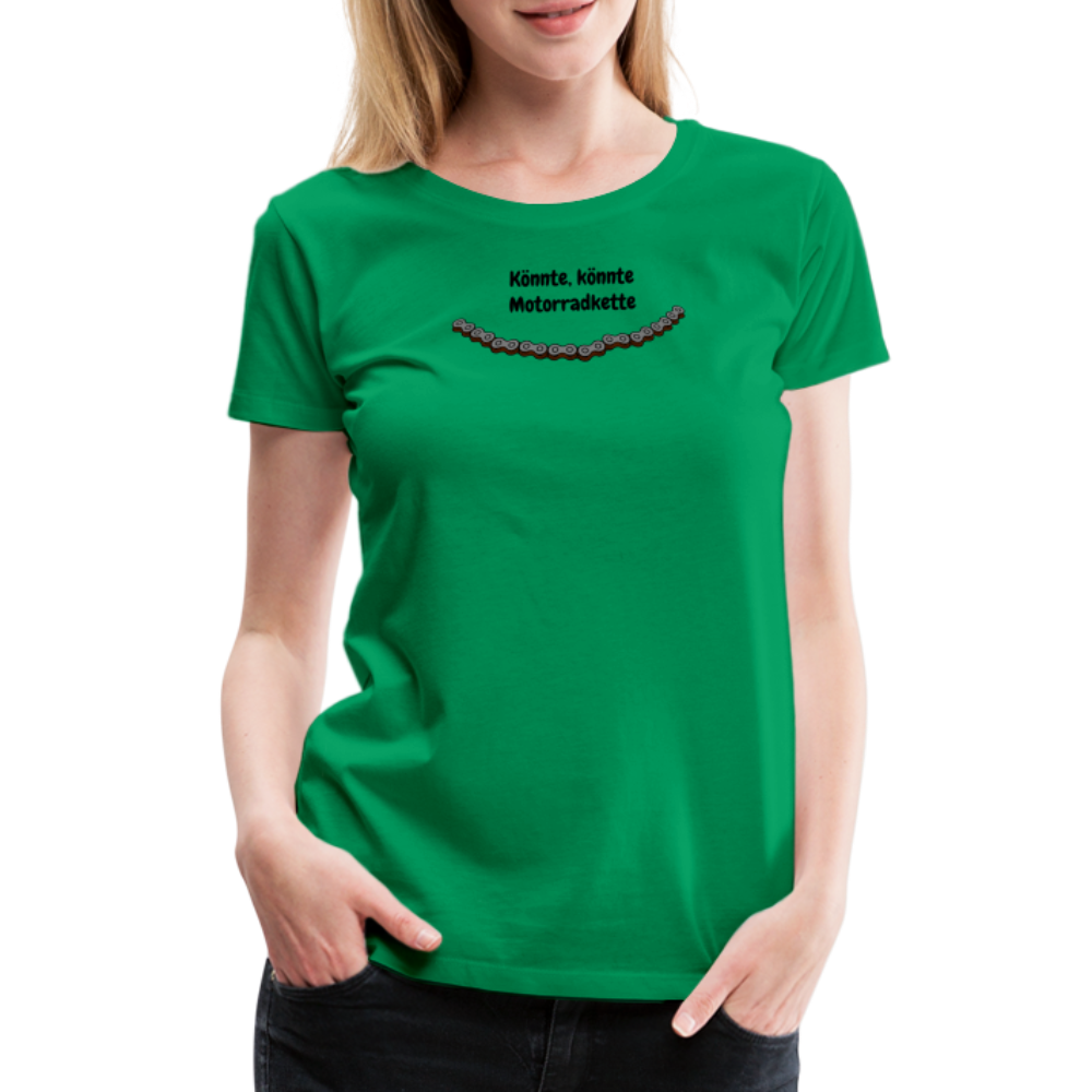 Casual T-Shirt für Sie (Premium) - Motorradkette - Kelly Green
