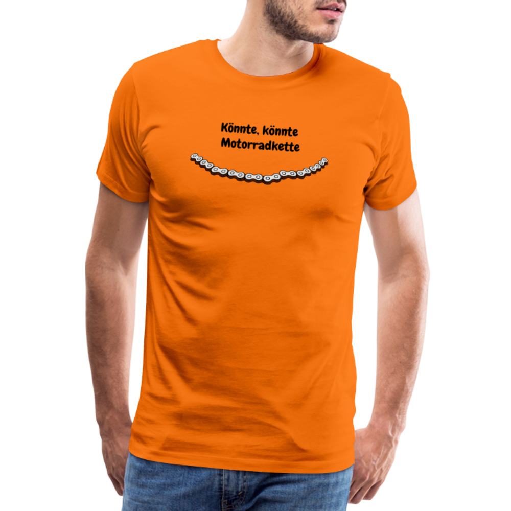 Casual T-Shirt (Premium) - Motorradkette - Orange