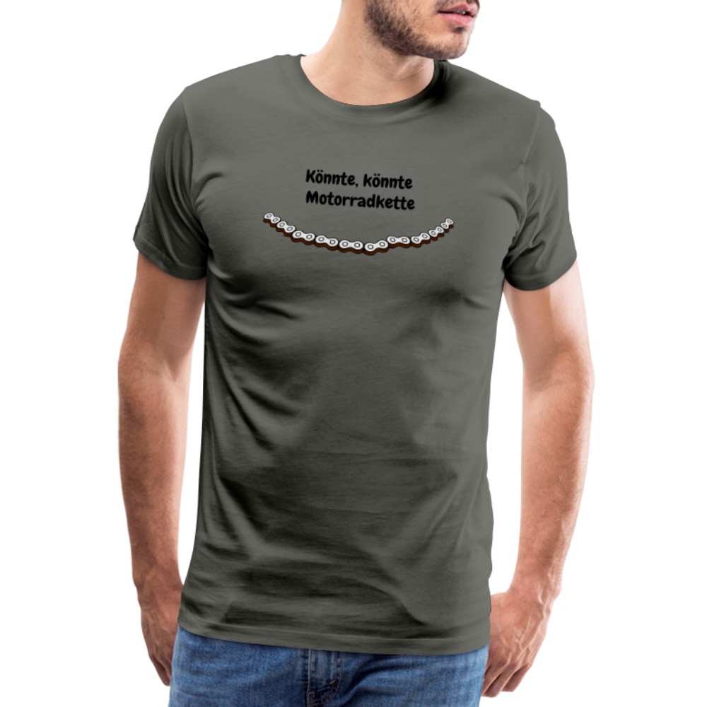 Casual T-Shirt (Premium) - Motorradkette - Asphalt