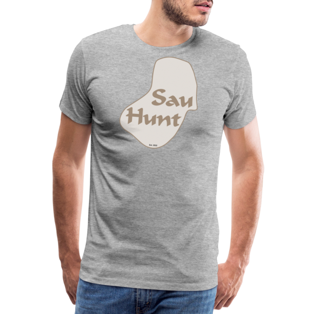 SauHunt Promo T-Shirt (Premium) - heather grey