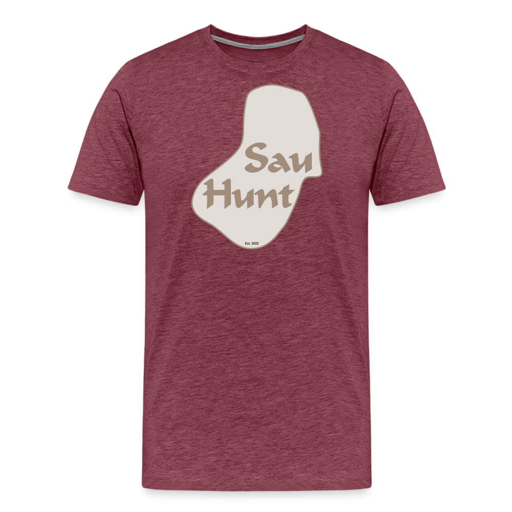 SauHunt Promo T-Shirt (Premium) - heather burgundy